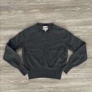 J. Crew Cashmere Charcoal Crew Neck Sweater